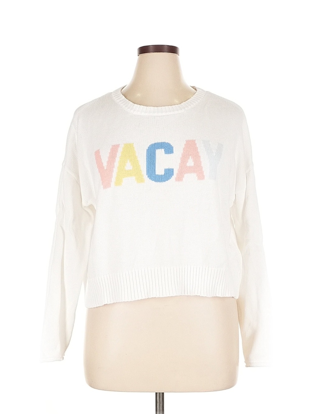 ZSupply Cropped Crewneck Sweater with VACAY Graphic
